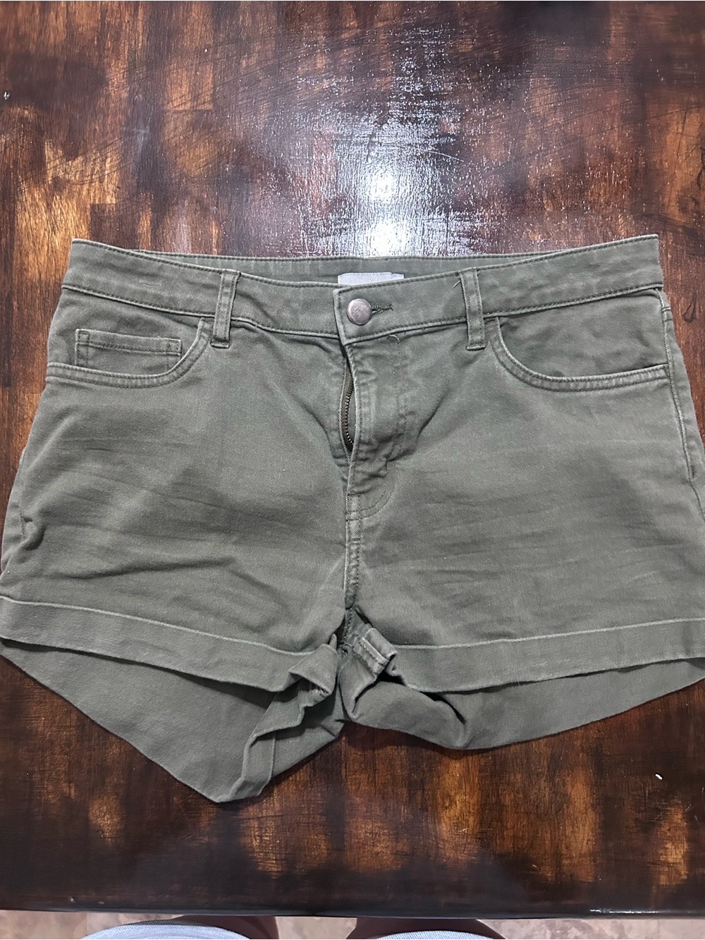 H&M Olive Green Women's Denim-Style Shorts
